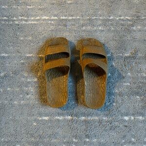 Brown Slide Sandals From Hawaii